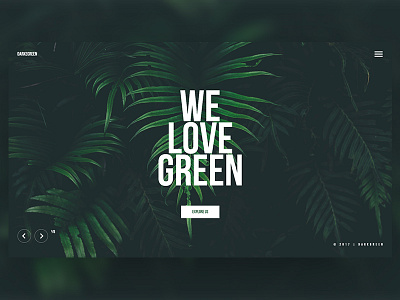 Daily Shot 3 clean forest green interface landing minimal page travel ui uidesign ux