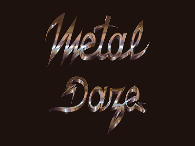 Metal daze 1980 80s heavy illustrator lettering metal retro retrowave typography vector