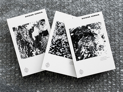 Division Ozwald. artistic black and white division ozwald flyer pattern