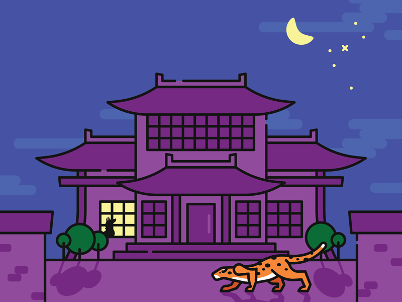 2018 Year of the Dog Calendar: April dog illustrator year of the dog