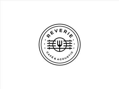 reverie cafe & acoustic badge design designs icon illustration illustrator logo logos monogram pictogram type vintage