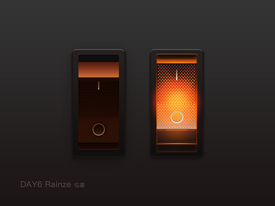 switch2 DAY6 3d button dark light skeuomorphism switch toggle ui