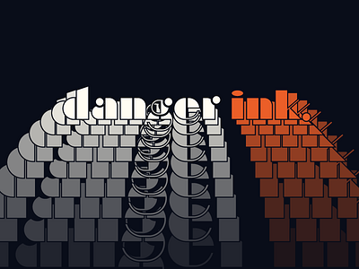 Danger Ink. design mid century mid century modern noir typography