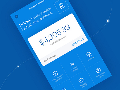 Mobile Account Summary account summary available balance bank digital digital product mobile banking mobile ui ui ux