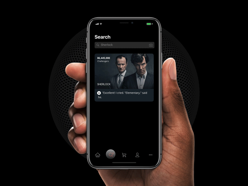 Voicesearch animation app framer framerjs ios iphone motion prototype search ui ux voice