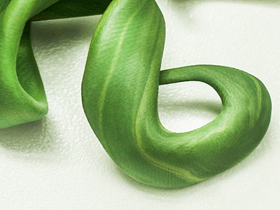 Abstract calligraphy plasticine plastillustration
