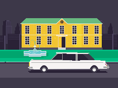 8-bit 8 bit gameboy nes school. car street