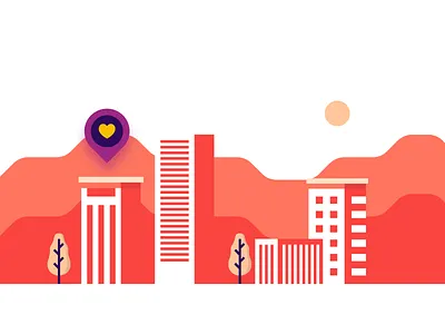 Skyline building buildings city cityscape colors illustration skyline tree