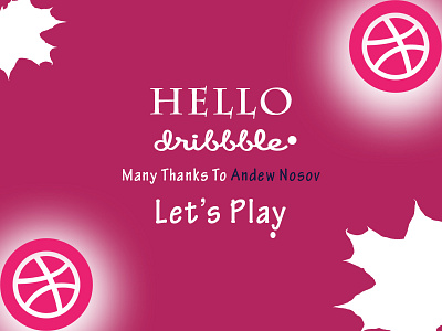 Hello, Dribbble! debut dribbble first gray hello home invite