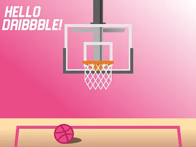 Hello Dribbble! basketball debut first shot