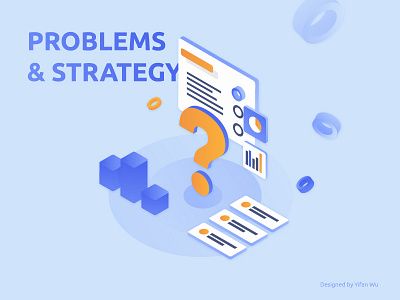 Problems & Strategy colors geometric gradient illustration shapes