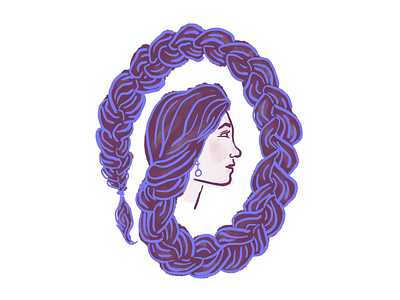 Selfie Portrait braid doodle girl hair lady photoshop portrait profile selfie silhouette