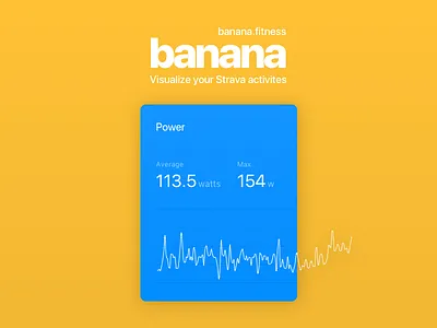Banana - Now with Power Data app banana cycling design product responsive sports strava