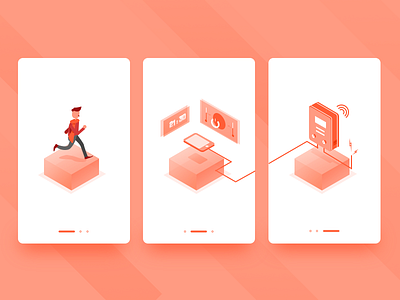 Landing page 2 boiler controller illustration isometric landing page