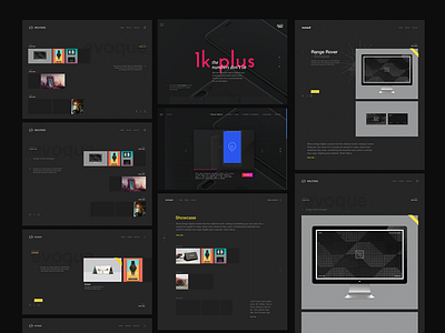 Random work big image big text dark portfolio