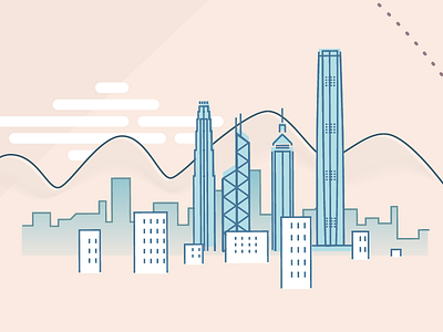 Hong Kong city cityscape hong kong icon illustration vector