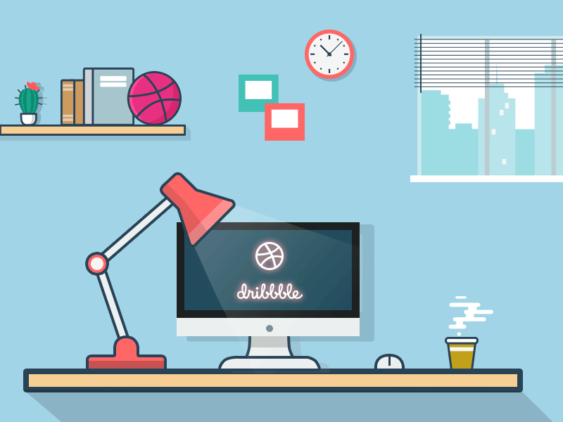 Hello Dribbble ball， debut，basket first shot