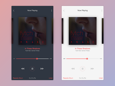 Music Player dark light music player now playing player
