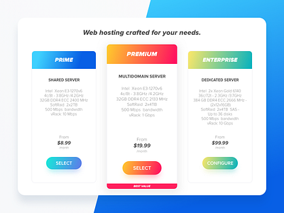 Daily UI #030 - Pricing 030 comparison daily dailyui free hosting pricing server table ui ux