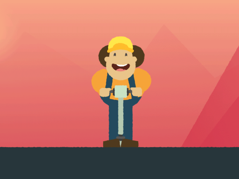 Happy Hammerman 2d construction hammer happy