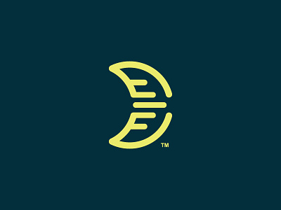 Mooncon brading for sale icon line logo minimal moon simple yellow