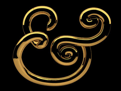 Caslon Ampersand ampersand caslon cinema4d digital gold photopshop