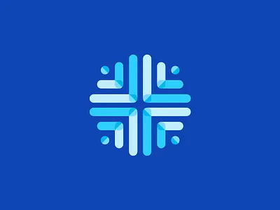 Snowflake logo icon blue design icon logo logo design logo icon snowflake winter