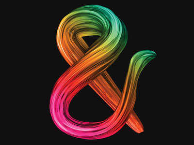 Ampersand 2 ampersand around cinema4d gradient photoshop playing