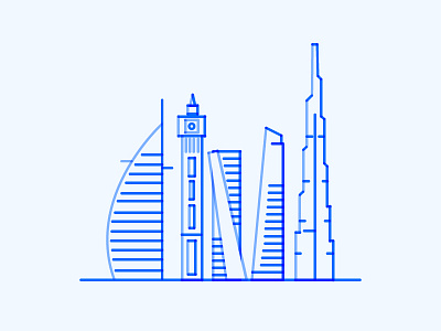 skyline dubai line outlineicons skyline