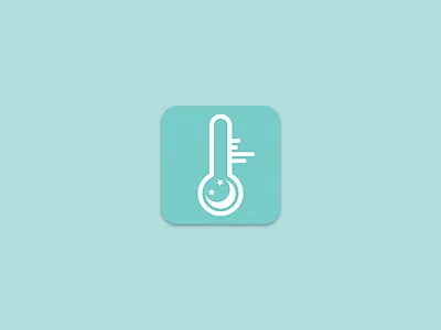 Tempy - Smart Thermometer iOS icon flat icon ios logo logotype moon thermometer