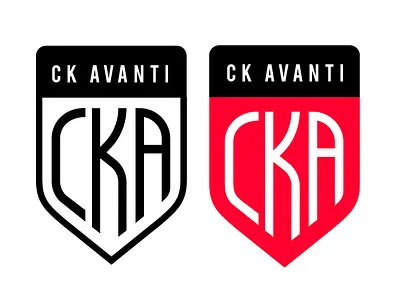 Ck Avanti bagde font illustrator initials. lettering logo monogram typography