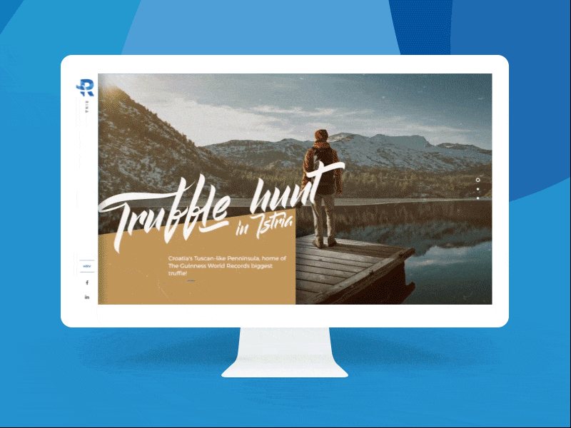 Rina Travel Slider Transition agency animation conference events slider transition travel ux web design website