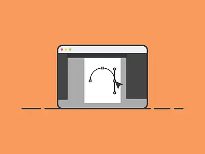 Designer adobe illustrator color design dribbble flatdesign inspiration logo orange profession simple stroke vector