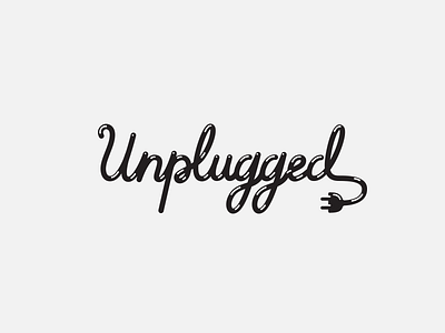 Logotype unplugged classic fluid logotype script vintage