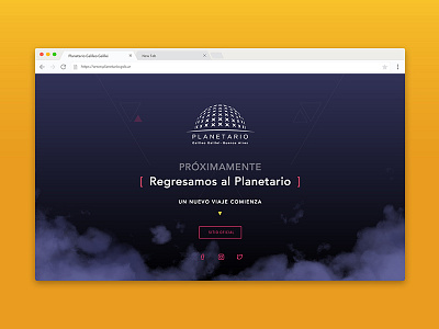 "Landing" - Planetario Galileo Galilei design diseño experiencia landing planetario planetarium ui usuario ux web