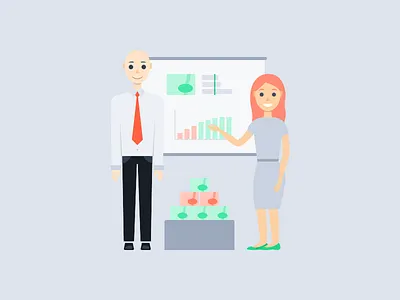 Business experts business businessman businessperson businesswoman characters growth man presentation product product illustration woman