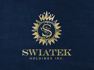 Swiatek Holdings Inc. foil gold holdings icon investments logo money rich wordmark