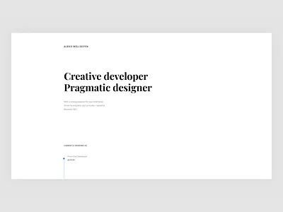 Personal Website portfolio ui wip