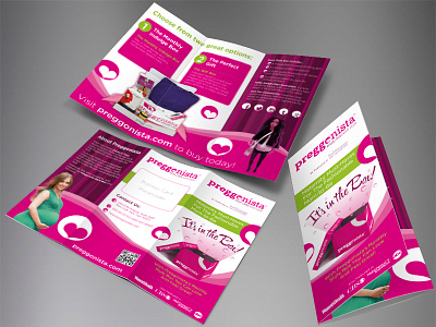 Contest Winning Trifold Brochure Design for Preggonista box brochure gift layout pregnant trifold