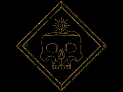 Sand Skull black dark desert gold sand skull sun