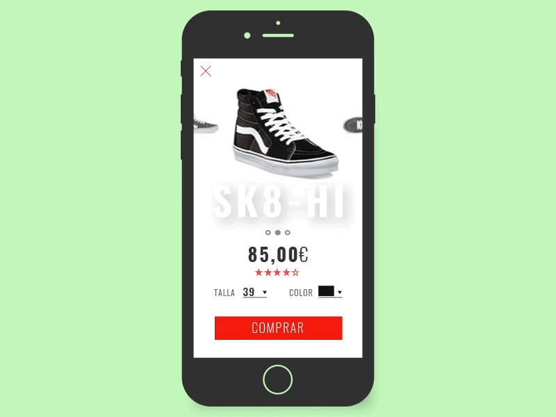 Swipe Animation ae animation app gif product prototyping swipe swipe animation ui ux