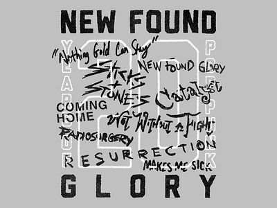 New Found Glory - Scribbles handwritten lettering texture type typography