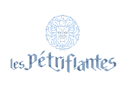 Les pétrifiantes / logo gothic light logo medusa scary shadow vector