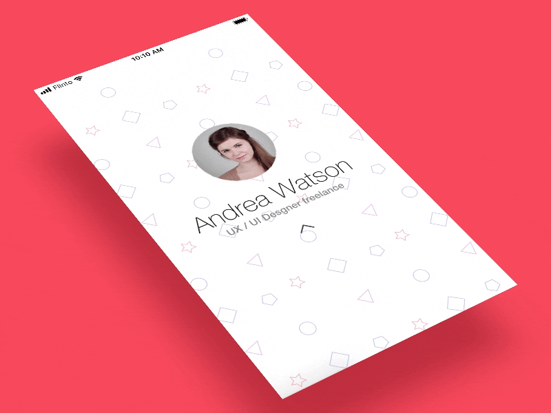 Interaction Profile Concept app flinto interface ios minimal profile ui user interface
