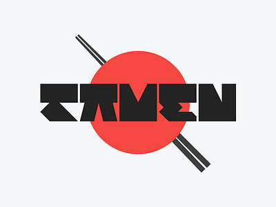 Ramen chopsticks. japan minimal ramen type