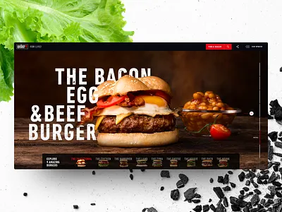 Weber Briquettes - Recipes din food hamburger landing layout mediamonks recipes texture typography ui ux website