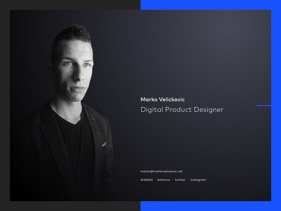 Portfolio update blue brand dark. personal freelance portfolio website