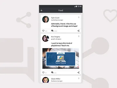 Activity Feed activity feed app design daily ui daily ui challenge dailyui user interface design uxui
