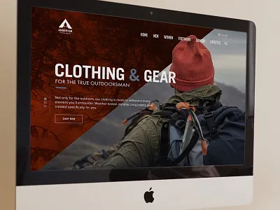 Outdoor Apparel Custom Wordpress Website anderton apparel clothing custom exploring outdoor shop ui web wordpress