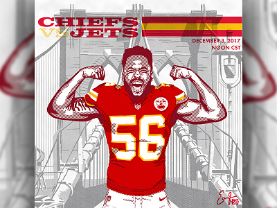 Chiefs @ Jets Illustration chiefs kansas city chiefs sports sports branding sports design sports logo